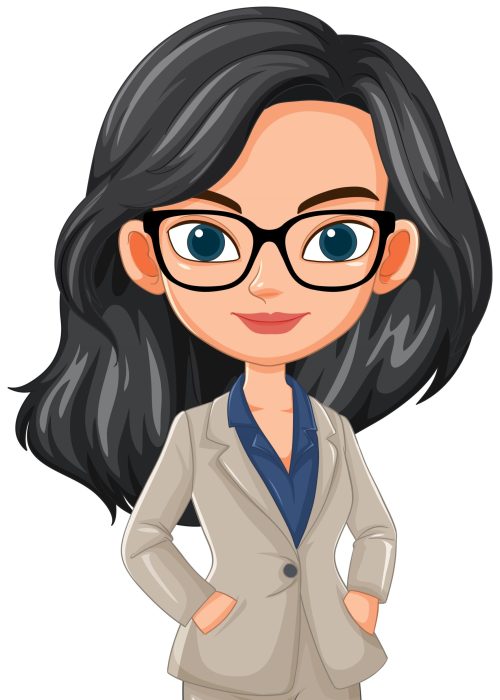 Illustration of a woman in a professional suit